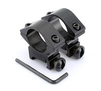 Dophee 2pcs Negro Low Profile 1 "25.4mm Ámbito Montaje del Anillo 20mm Picatinny del Carril del tejedor
