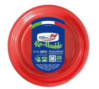 Doplà Plato de frutas rojo d170 25 unidades 11763