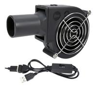 DOPNMUH Ventilador soplador de 120 mm x 32 mm, 12 V con controlador de velocidad variable de CA, jaula de ardilla de doble rodamiento de bolas, motor de aire centrífugo, ventilador de parrilla de