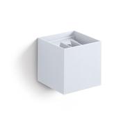 DOPO LIGHTING - Aplique de pared BEAM (H.10cm), exterior IP54 LED COB 2x 3W 3.000K up/down, aplique de pared ideal para iluminar pasillos, terrazas, balcones o cualquier zona exterior, blanco