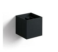 DOPO LIGHTING - Aplique de pared BEAM (H.10cm), exterior IP54 LED COB 2x 3W 3.000K up/down, aplique de pared ideal para iluminar pasillos, terrazas, balcones o cualquier zona exterior, negro