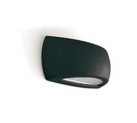 DOPO LIGHTING - Aplique de pared CALM (L.30cm), uso exterior, negro, IP66 resina E27 6W, aplique de pared exterior ideal para instalar sobre fachadas, pasillos, entradas, negro.