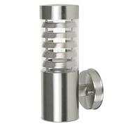 Dopo Lighting - Aplique de pared GALERNA (H.29,5cm), uso exterior, IP44 inox aisi 304 E27 18W, aplique de exterior ideal para instalaciones en terrazas, balcones, patios o fachadas, inox