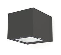 Dopo Lighting - Aplique de pared ISORA antracita led COB 1 emisión exterior IP65. Lámpara de pared cuadricular de estilo moderno ideal para terrazas, fachadas y porches.