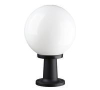 Dopo Lighting - Baliza de exterior (H.40cm) uso exterior IP43, baliza para jardin en resina acabado en negro ideal para caminos, senderos, zonas ajardinadas, E27 42W