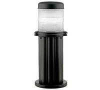 Dopo Lighting - Baliza OMO negra portalámpara E27 exterior IP55 (H.40cm). Baliza ideal para iluminar zonas de paso, jardines y patios.