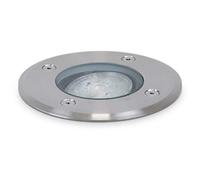 Dopo Lighting - Empotrable de suelo BORA para exterior IP67, empotrable de exterior clásico de diámetro ø12 para pasillos, caminos o senderos,GU10 3,5W, inox