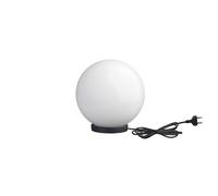 Dopo Lighting -Lámpara de mesa (ø20 cm), E27, 15W, poliamida, IP44, negro- ilumina tus zonas ajardinadas, patios, zonas de relax.
