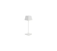 DOPO LIGHTING - Lámpara portátil LITTA recargable, (H.38cm), LED SMD, 2,2W, 3.000K, on&off, 45º grados, lisa, IP54, blanco - Ilumina tus cenas con amigos o tus momentos de relax.