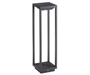 DOPO LIGHTING - Lámpara portátil SOLEI (H.50 cm), aluminio, exterior, antracita, LED SMD, 2,20W, 231lm, 3.000K, IP54 - Ilumina tus zonas de descanso, porches, balcones