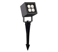 Dopo Lighting - Proyector con piqueta BARNI antracita LED SMD 8W exterior IP65. Proyector estaca para iluminar jardines, patios e incluso fachadas.