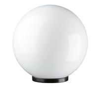 Dopo Lighting - Sobremuro o baliza VIC base negra y globo opal portalámpara E27 exterior IP43 (Ø40cm)