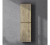doporro Armario lateral de baño estrecho alto para cuarto de baño, estantería colgante (ancho x profundidad x alto: 35 x 20 x 120 cm), color roble Greige Verona