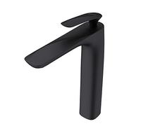 doporro Diseño grifo mezclador monomando de 28cm para lavabo en negro mate para uso práctico