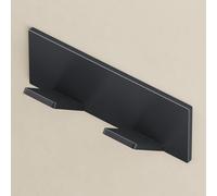 doporro Gancho Doble Adhesivo de Acero Inoxidable 304, Antióxido, Antideslizante y sin Taladros, Ideal para Dormitorio, Cocina y Baño, Negro Mate, Stalo-02