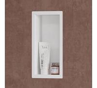 doporro Nicho de Ducha Empotrable Blanco 15x30x8,3 cm | Estante para Cuarto de baño de Acero Inoxidable | Nicho de Pared MBK01