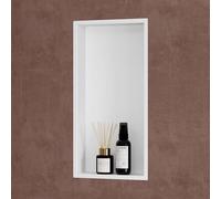 doporro Nicho de Ducha Empotrable Blanco 30x60x8,3 cm | Estante para Cuarto de baño de Acero Inoxidable | Nicho de Pared MBK01