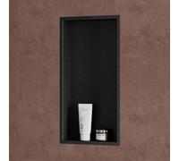 doporro Nicho de Ducha Empotrable Negro 30x60x8,3 cm | Estante para Cuarto de baño de Acero Inoxidable | Nicho de Pared MBK01
