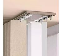 Doppel Vorhangschiene aus Aluminium Leise Deckenmontage verstellbarer Raumteiler für Wohnzimmer und Schlafzimmer 4 90 m x 1 05 m Eleganter Champagner Finish