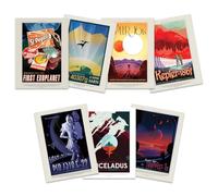 Doppelganger33 LTD NASA Poster Space Exoplanet Travel Advert Pack x 7 Posters Unframed Art Prints