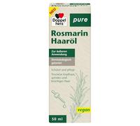 Doppelherz Aceite de romero puro para el cabello, aceite de romero, aceite de ricino y aceite de almendras dulces, para el cuidado del cuero cabelludo y la prevención de puntas abiertas, 50 ml