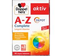 DOPPELHERZ Activo A-Z Depósito Tabletas 40, 23 Principios Activos