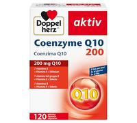 Doppelherz aktiv Coenzima Q10 200 | Suplemento dietético en cura, 200 mg de Q10, Vitaminas B y E, Reduce la fatiga y el estrés oxidativo, Rendimiento mental