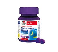 Doppelherz Gominolas de Melatonina 1 mg - Con vitamina B6 y extracto de manzanilla - Ayuda a reducir el tiempo de conciliación del sueño - Sabor frambuesa, veganos y sin azúcar - 40 gummies