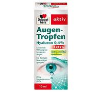 Doppelherz Gotas para los ojos extra de ácido hialurónico 0,4% / gotas hidratantes para los ojos secos e irritados, 1 x 10 ml