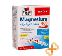 DOPPELHERZ Magnesio 400 Directo 20 Sobres Suplemento De Complejo De Vitaminas B