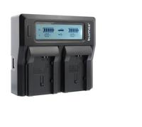 Doppelladegerät BP-828 Dual Charger | passend zu diversen Canon Kameramodellen || 2 Akkus gleichzeitig Laden