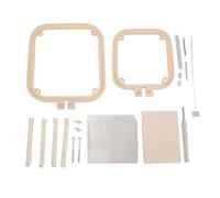 Doppelschicht Stickrahmen Tisch Stickrahmenhalter mit Nadeln für Handarbeiten Projekte Zuhause unterwegs ABS Edelstahl Stoff 1 Set Christmas Gifts (Caqui)