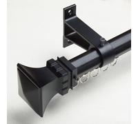 Doppelte Vorhangstangen 100-300 cm, 2 läufige für Fenster & Türen, Dekorative Schiebeg für Badezimmer, Schlafzimmer, 1,4 m