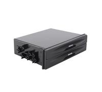 Doppio DIN Portabicchieri Plastica nera Auto Radio Pocket + Scatola portaoggetti 175mm (L) * 125mm (L) * 45mm (H)