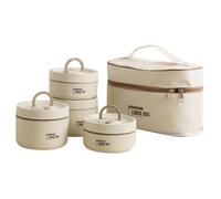 (Doppio strato-Beige) 750ML/1000ML Lunch Box leggero a due/tre strati Bento Box per picnic scuola ufficio-YNP