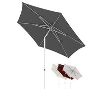 Doppler AluPro manivela 305cm sombrilla en couleur anthracite I Parasol hexagonal pour balcon & terrasse I Parasol pliable I Ouverture & fermeture par manivelle I Réglable en hauteur