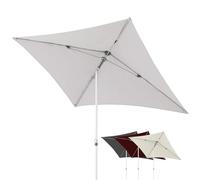 Doppler AluPro Push Up 200x250 sombrilla cm en gris I Parasol para balcón y terraza I Fácil de abrir y cerrar gracias al mecanismo Push I Protección UV 80
