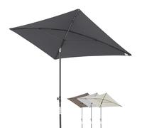 Doppler City Sombrilla para balcón 200x125cm en antracita I Parasol rectangular con protección UV I Sombrilla regulable en 3 posiciones con bolsa de almacenamiento