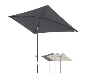 Doppler City Sombrilla para balcón 200x125cm en antracita I Parasol rectangular con protección UV I Sombrilla regulable en 3 posiciones con bolsa de almacenamiento