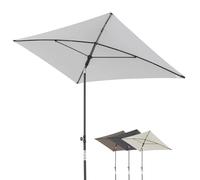 Doppler City Sombrilla para balcón 200x125cm en gris claro I Sombrilla rectangular con protección UV I Sombrilla regulable en 3 posiciones con bolsa de almacenamiento