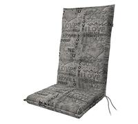 Doppler Cojín para Silla Alta Spot - Cojín para Silla de jardín - Gris Love - Aprox. 119x48x5cm