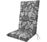 Doppler Cojín para Silla Alta Spot Harmony Gris 118x48x5cm - con Escritura | cómodo con Lazos para Atar para balcón, terraza y jardín