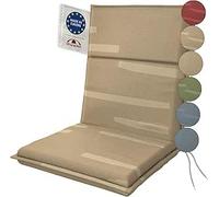 Doppler Cojín para Silla de Respaldo bajo Sierra Arenisca 100x48x6cm - con protección Antimanchas | cómodo con Lazos para Atar para balcón terraza y jardín