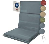 Doppler Cojín para Silla de Respaldo bajo Sierra Azul Noche 100x48x6cm - con protección Antimanchas | cómodo con Lazos para Atar para balcón, terraza y jardín