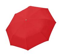 doppler Paraguas de Bolsillo Fiber Golf Trekking - Super Light - con Bandolera - Rojo