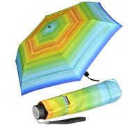 Doppler Paraguas de bolsillo Fiber Havanna Sprinkle, Happy Green, 90 cm