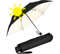 Doppler Paraguas de bolsillo Mini Zero Magic con encendido automático, Simply Black-Ivory - Protección contra rayos UV, 97 cm