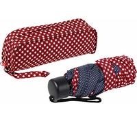 Doppler Paraguas de bolsillo supermini, pequeño y ligero, estilo de vida, rojo, 91 cm, Miniparaguas con abridor de mano