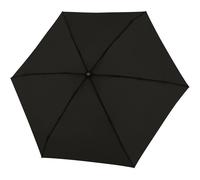 Doppler Super Mini Fiber Compact - Paraguas de Bolsillo Ligero y pequeño, Simply Black, 92 cm, Moderno