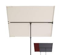 Doppler Parasol para balcón & terraza I 170x130cm en natural I Protección visual flexible I rectangular & pivotante